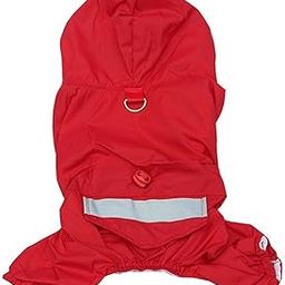 CALANDIS® Dog Pet Waterproof Reflective Raincoat Hooded Clothes Apparel Red M | Pet Supplies | Dog Supplies | Clothing & Shoes-image-17