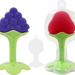 Drisona Silicone BPA Free Teether for 3+ Months and 6 to 12 Months Baby Natural Organic Teethers for Newborn Infant, Babies Pack of 2 (Multicolor)…-16