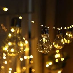 Chronos Bulb String Lights with Fairy Lights - Warm White - 5 Meters with 10 Bulbs, Battery and USB for Home Décor, Parties, and Festivals-picture-3
