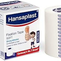 Hansaplast Fixation Tape, Adhesive tape for medical | 100% Cotton fabric, Pack of 3 5.00 cm x 9.14 cm-32
