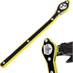 FLORISCA Auto Labor-Saving Jack Ratchet Fixed Square Wrench, Universal 360 Degree Swivel Tire Wheel Scissor Jack, Lift Speed Handle Tool for Car Travel-5
