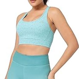 Medium Impact Printed Sports Bra | Compression Fit | Slip-On | Full-Coverage | Removable Cups-image-46