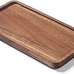 Bathroom Vanity Tray, Bathroom Tray for Counter, Toilet Tank Tray, Wood Bathroom Tray for Organizing and Home Decor (9.8 x 5.1 x 0.8 inch)-image-44