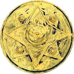 BookMyCostume Antique War Shield Dhaal Single Piece Kids Adults Fancy Dress Costume Accessory Golden-image-49