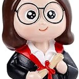 ELBME Student Gift Mini Graduation Girl Figurine PhD Girl Ornament Grad Party Graduation Cake Decoration for Graduation Party Favors Gift Little Girl Dolls-image-46