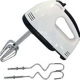 280W Electrical Hand Mixer, Egg Beater, Cake Beater for Whipping, Beating Cream (White) with 2 Stainless Steel Beaters, 2 Dough Hooks and Dough Hooks-image-9