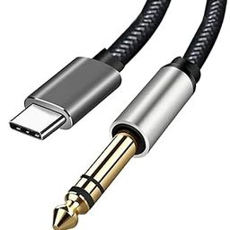 USB C to 6.35mm | Phone Laptop to Amplifier, Speaker, Headphone, Mixing Console | USB C to Mono Cable | Multicolour-30