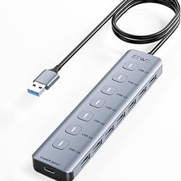 JESWO A307 USB 3.0 7-Port hub with Separate Control (Gray)-image-8