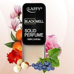 LAFFY BLACK WELL Solid Perfumes | Pack of 1 | Alcohol Free | Cologne for Men & Women | Non-Greasy Perfume Wax | Strong & Lasting Fragrance,12 gm-44