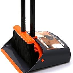 TreeLen Plastic Dust Pan And Upright Stand Up Floor Broom Combo Set With 54'' Long Handle-image-114