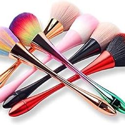 Soft Nail Art Dust Remover Brush, Long Handle Manicure Tool, Makeup Powder Blush Brushes, Acrylic Gel Powder Mineral Brush(Assorted Colours)-pack off-1-image-14