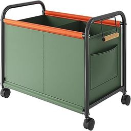 MERISHOPP Toy Chest with Wheels Sturdy Trolley Toy Organizer for Laundry Home Playroom XL Green-image-38