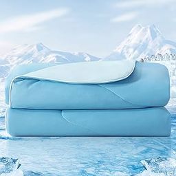 Bedtter® Luxe Cooling Comforter - Full/Queen 90"x90", Ultra-Fine Fiber for Hot Sleepers, Lightweight & Hypoallergenic Summer Duvet, Quick Cool Technology, Aqua Blue-image-20