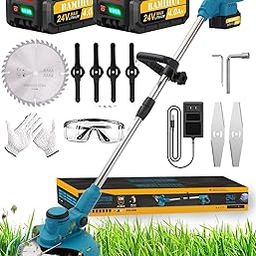Flexi Madhav Cordless Grass Cutter Machine for Garden, 24V Brush Cutter Machine with 2 Batteries, Grass Cutter for Home Garden Use, Grass Cutting Machine Electric-15