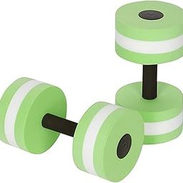 Ubervia Aquatic Exercise Dumbells Pool Resistance Water Barbells Water Fitness Workout Arm Exercise EVA Floating Swimming Physical Activities for Women Men(Green)-POOWE-image-16