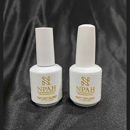 NPAH Shiny Top Coat & Matte Gel Top Coat, 15ml Gel No Wipe Matte & Glossy Top Coat Soak Off Nail Lamp Gel Nail Polish Matte & Glossy Finish Long Lasting DIY Home Nail Salon-6