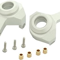 CNC Machined Steering Knuckles for Axial Scx24 90081 1:24 Rc Crawlers Silver-image-38