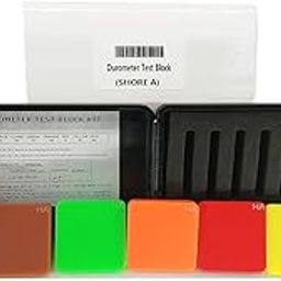 VTSYIQI Durometer Test Block Kit Shore A Durometer Test Block Hardness Standards With 7 Different Durometer Color Block For Rubber Hardnes Test-0
