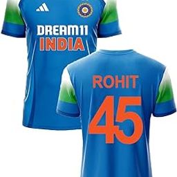RockinRetailz New Indian ODI Cricket Jersey 2024-25 for Men and Kids (R45 Back Printed)-112