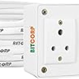 Bitcorp Power Strip 2 Socket 2 Switch, 6A 2000W Extension Board with Surge Protection 5 Meter Cord for Home, Office, Fridge, Cooler, Computer, Air Conditioner (White) 220 Volts-17