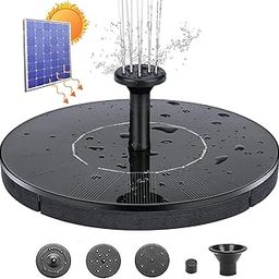 SHOPZILLA Solar Water Fountain Sun Powered Outdoor Sprinkler Decorative Bird Bath 1.5W Power with 6 Nozzles Max 1.1m Water Column for Home Garden Pond Pool (Pack of 1)-picture-25