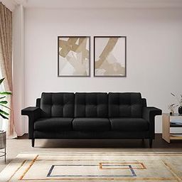 GODREJ INTERIO Sofa Flight 3 Seater Fabric Sofa for Living Room, 3 Year Warranty, Pinewood, Dark Grey-image-38