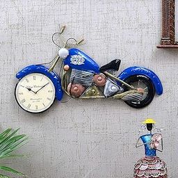 Medieval Arts Stylish Iron Bike Wall Mount Clock For Home Decoration (Dark Blue) - Analog, 70 Cm-15