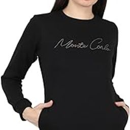 Womens Cotton Blend Sweatshirt | Embroidered | Round Neck | Full Sleeve | Regular Fit Sweatshirt for Women's-image-10