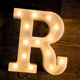 VRB Dec Plastic 1 Pcs Marquee Alphabet Light Letters/Letter Light/Alphabet/Led Alphabet Letters/Aesthetic Room/Wall Decor Items/Birthday Decoration Items (Pack Of 1, R, R,White)-image-7