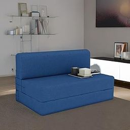 Modern Home Furniture | Fold Out Sofa Cum Bed | 2 Seater Sofa | Sofa for Living Room, Home & Office Furniture | Blue Color-image-79