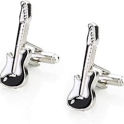Shining Jewel Elegant Fancy And Designer Silver Plated Cufflinks For Men - Guitar Design (Sj_7100)-picture-39