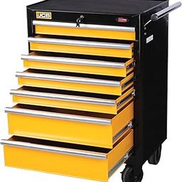 JCB Tools 27 Inch,7 Drawer Tool Trolley with Centralized Locking System | 4 Heavy Duty Wheels | Tool Cabinet for Garage, Workshops | 450KG Load Capacity | MTB/7/JCB-image-41