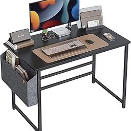 Cubiker Computer Desk, Home Office Writing Study Desk, Modern Simple Style Laptop Table with Storage Bag (32 inch, Black)-image-62