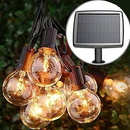 Homehop Solar Light Outdoor Home LED G40 Hanging String Lamp Waterproof Rechargeable for Home Decor, Garden, Balcony, Terrace and Party ( ABS, 25 LED )-3