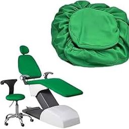 KJCDental Chair & Dentist Stool Cover Set – 4pcs Washable Universal Fit Dark Green-picture-22