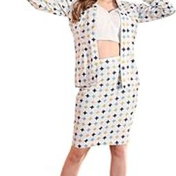 Women 2 Piece Skirt Top Co-Ord Set-image-86
