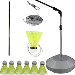 Meri Shopp Badminton Trainer Device Portable Telescopic Professional Rebounds for Kids 1 Big Base B-picture-23