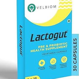 VELBIOM Lactogut Probiotics Supplement for Immunity and Digestive Health, Gut Health Multi Strain and Site-Specific Pre-Probiotic Formula Helps in IBS and IBD - 30 Capsules-13