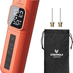 ETENWOLF P200 Electric Ball Pump 2000mAh Sports Air Pump with Digital Pressure Gauge for Basketball Soccer Volleball, Vivid Orange-image-75