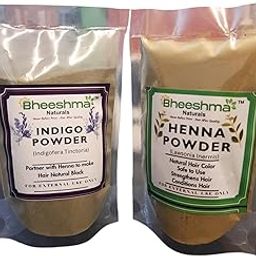 Bheeshma Naturals Hair Color Henna and Indigo Powder Combo (100g Each) | No Added Chemicals and Preservatives-image-21