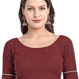 Women's Micro Checks Back Open Blouse-image-1