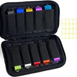 TATMOHIK Flash External Hard Drives Case, USB Holder Memory Stick Storage Bag Thumb Drive Case Organizer For USB Sticks, Zip Drive Case, Jump Drive Case, USB Case (Black/10 Slots)-100