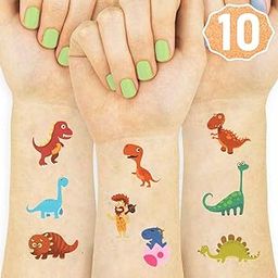 TREXEE dinosaur tattoo for kids - (Set of 10 Sheets) Dinosaur Temporary Tattoo for Kids | Temporary dinosaur tattoos for kids | fake tattoo sticker for kids | Hand tattoo stickers for kids-34