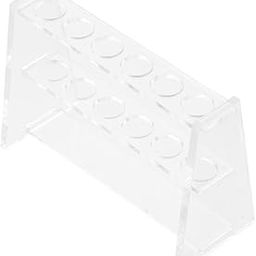 HOBBYIN Clear Acrylic Test Tube Holder Rack 6 Wells for 10ml Centrifuge Test Tubes Lab Stand Holder-16