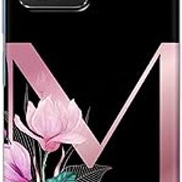 NDCOM for Poco X5 5G Back Cover M Alphabet Pink Floral Name Initial Letter Printed Hard Case-picture-5
