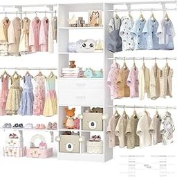 CARTNOVA‚Maximize Closet Space: Adjustable Wooden Drawer & Cube Closet Organizer System (4.75-8ft)-8