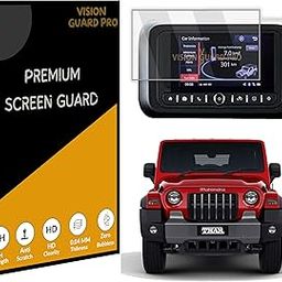 VISION GUARD PRO Screen Guard For MAHINDRA THAR LX 7 INCH / 9H Infotainment System Protector / Car Audio Display Accessory / 4-Str Hard Top Convertible AT Diesel Car Display Accessory [Not Tempered Glass]-11