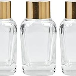 Happy Packaging 20ML Clear Square Empty Glass Bottle |Euro Plug | Gold Screw cap | Refillable | Leak Proof For Essential Oils | DIY Perfumes| DIY serums (6)-image-64