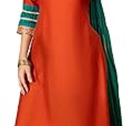 Womens Cotton Silk Embroidered Asymmetric Kurta Set With Pant And Choker Dupatta Set-image-112
