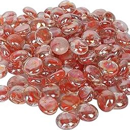 Glass Stone/Pebbles for Home,Table, Lawn, Garden, Aquarium Decoration (Light Golden RED)-image-77